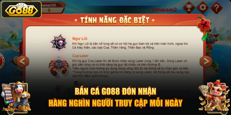 Bắn cá GO88 đón nhận hàng nghìn người truy cập mỗi ngày